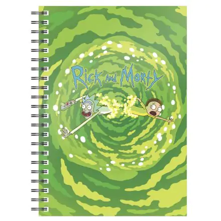 Rick és Morty Logós Portal A5 jegyzetfüzet termékfotó