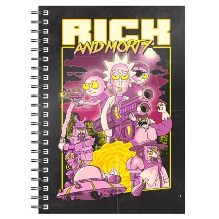 Rick és Morty Retro poszter A5 jegyzetfüzet termékfotó