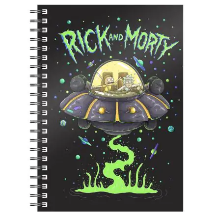 Rick és Morty Space Ship A5 jegyzetfüzet termékfotó