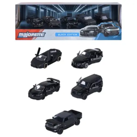 RIDE COOL Black Edition Pack of 5 Miniature Cars autó csomag 1:64 termékfotó