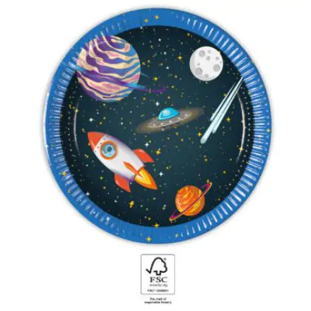 Rocket Space, Űr papírtányér 8 db-os 20 cm FSC termékfotó