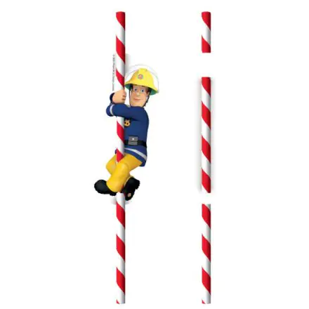 Sam a tűzoltó papír szívószál 8 db-os szett termékfotó