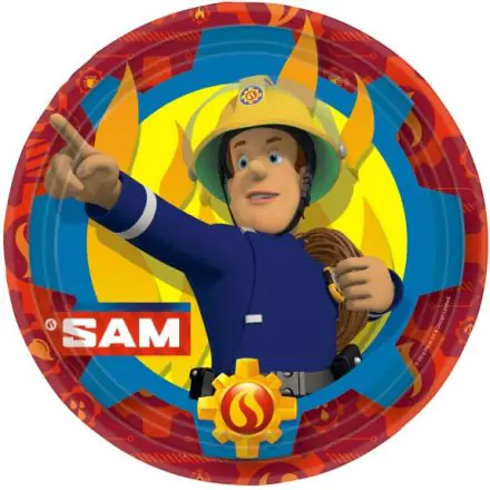 Sam a tűzoltó papírtányér 8 db-os 23 cm termékfotó