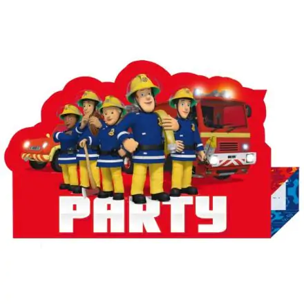 Sam a tűzoltó Party Meghívó 8 db-os termékfotó
