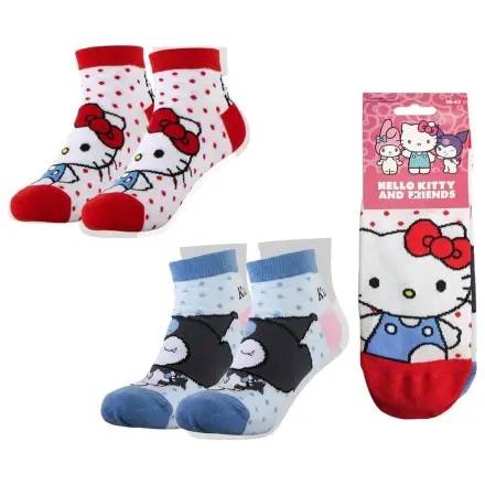 Sanrio 2 db-os zokni csomag Hello Kitty 36-43 termékfotó