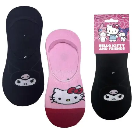 Sanrio 2 db-os zokni csomag Hello Kitty Pinkies 36-43 termékfotó
