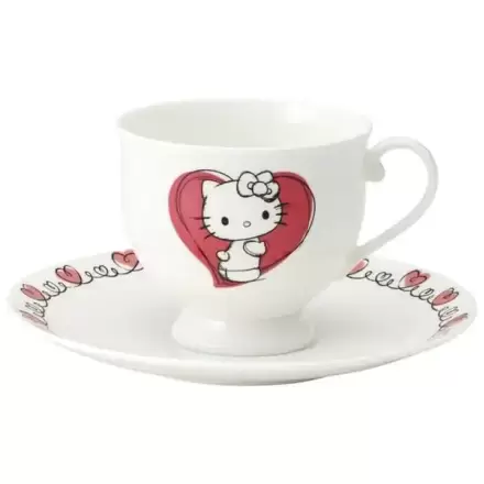 Sanrio Bone China Hello Kitty csésze és tányér készlet termékfotó