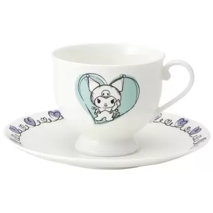 Sanrio Bone China Kuromim bögre és tányér készlet termékfotó