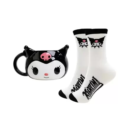Sanrio Kuromi 3D bögre & zokni csomag termékfotó