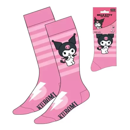 Sanrio zokni Kuromi Pink Stripes 36-43 termékfotó