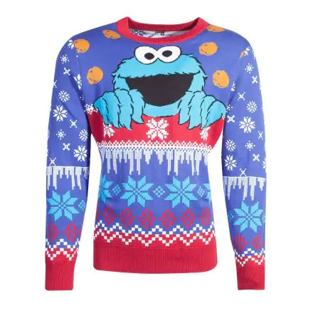 Sesame Street Knitted Christmas kötött pulóver Cookie Monster termékfotó