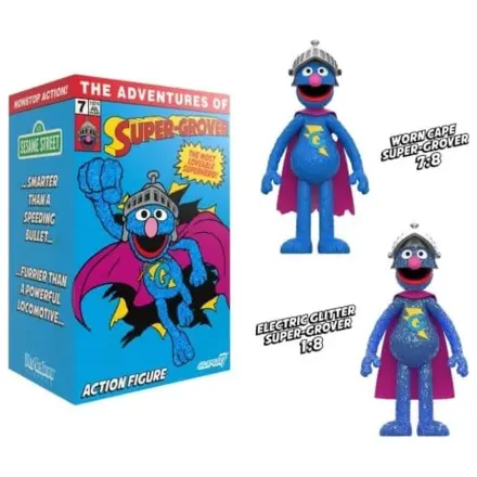 Sesame Street ReAction akciófigura Super Grover (W/Chase) termékfotó
