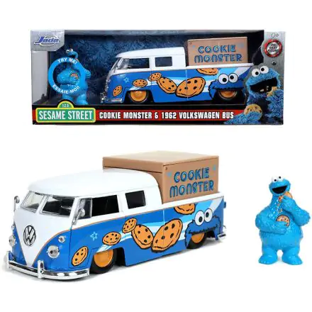 Sesame Street VW 1962 van + Coockie Monster figura szett termékfotó