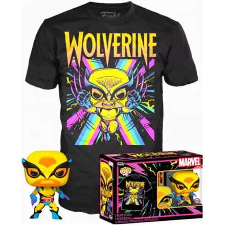 Funko POP! figura és póló csomag Marvel Wolverine Black Light termékfotója