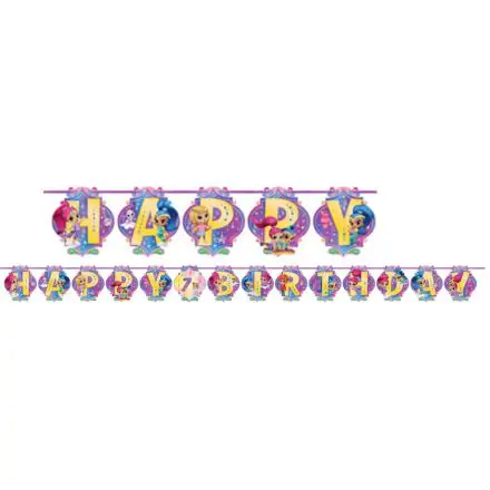 Shimmer és Shine Happy Birthday felirat 200 cm termékfotó