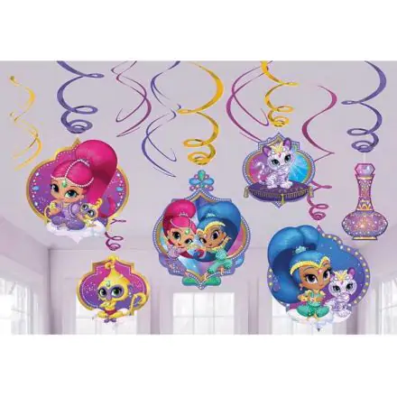 Shimmer és Shine Szalag dekoráció 6 db-os szett termékfotó