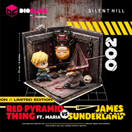 Silent Hill DioCube Silent Hill 2 Red Pyramid Thing Vs James Sunderland Ft. Maria PVC Diorama szobor 15 cm termékfotója