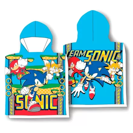 Sonic The Hedgehog mikroszálas poncsó törölköző termékfotója