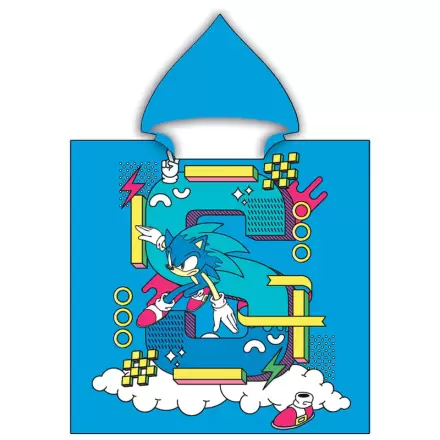 Sonic The Hedgehog mikroszálas poncsó törölköző termékfotó