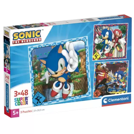 Sonic the Hedgehog puzzle 3x48db-os termékfotója