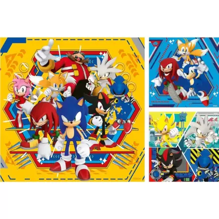 Sonic the Hedgehog puzzle 3x49db-os termékfotó