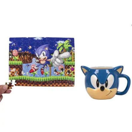 Sonic the Hedgehog Sonic bögre és puzzle csomag termékfotója