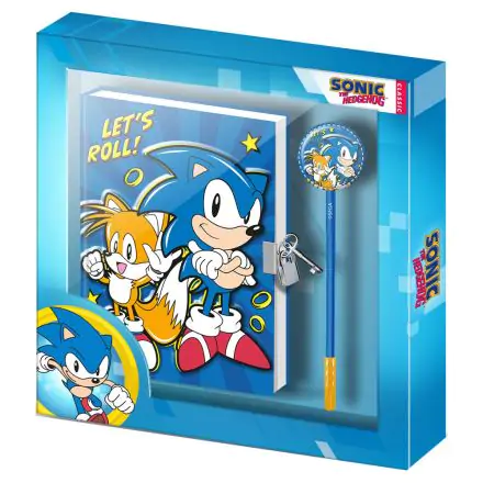 Sonic The Hedgehog Lets Roll keményfedeles füzet és toll csomag termékfotó