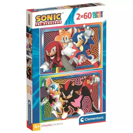 Sonic the Hedhehog puzzle 2x60db-os termékfotó
