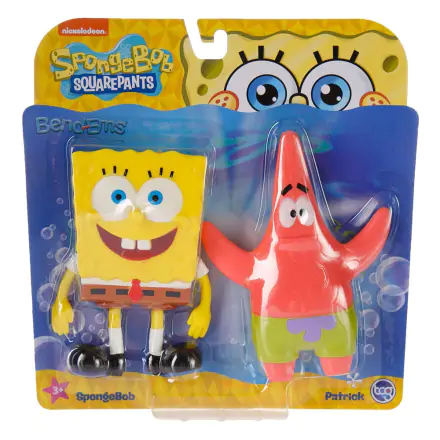SpongeBob Squarenadrág Bend-Ems SpongeBob & Patrick Star 2 db-os akciófigura  csomag 15 cm termékfotó