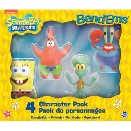 SpongeBob SquarePants Bend-Ems 4 db-os akciófigura csomag 15 cm termékfotó
