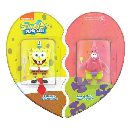 SpongeBob SquarePants ReAction  SpongeBob & Patrick BFF (Glitter) SDCC22 2 darabos akciófigura csomag 10 cm termékfotó