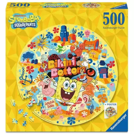 SpongeBob SquarePantsWelcome to Bikini Bottom kör alakú puzzle  (500 darab) termékfotó