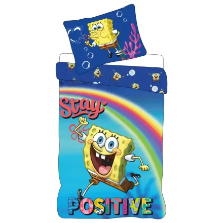SpongyaBob Stay Positive gyerek, ovis ágyneműhuzat termékfotó