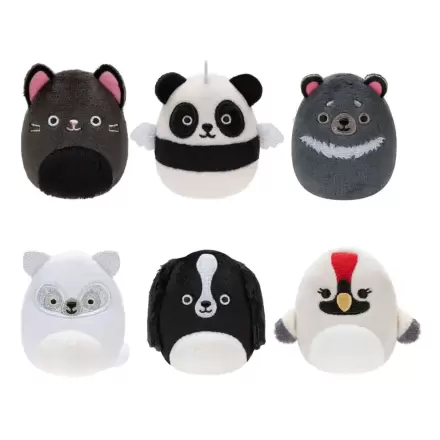 Squishville Mini Squishmallows Black & White Squad 6 db-os plüss figura csomag 5 cm termékfotója