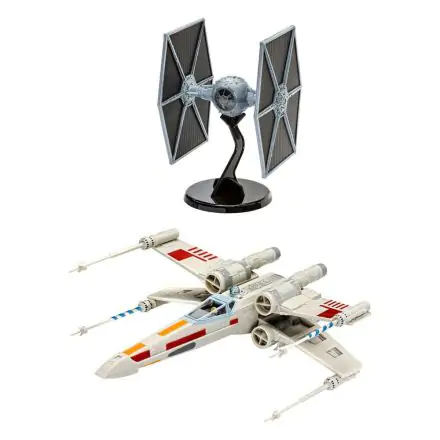 Star Wars 1/57 X-Wing Fighter & 1/65 TIE Fighter modell készlet ajándékcsomag termékfotó
