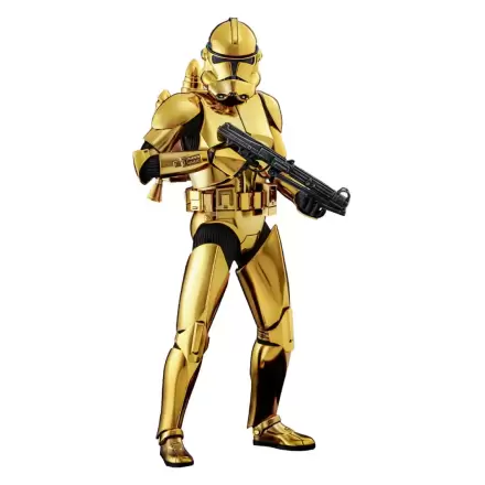 Star Wars 1/6 Clone Trooper (Gold Chrome Version) Exkluzív akciófigura 30 cm termékfotója