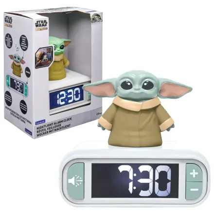 Star Wars Grogu 3D éjszakai lámpa és digitális ébresztőóra termékfotó