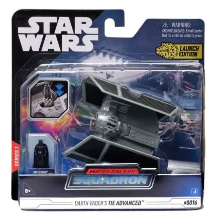 Star Wars Micro Galaxy Squadron Darth Vader`s TIE Advanced jármű és figura csomag  12 cm termékfotó