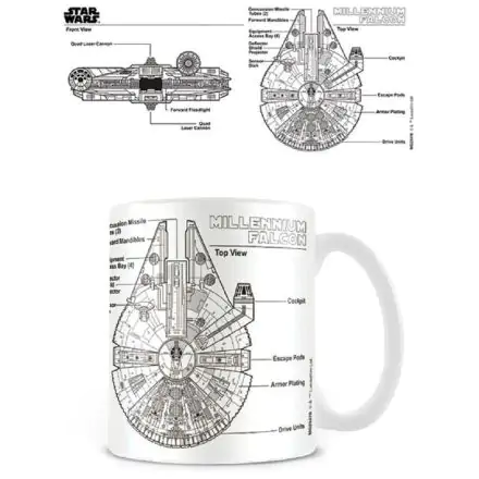 Star Wars Millennium Falcon Sketch bögre termékfotója