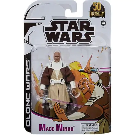 Star Wars The Clone Wars Black Mace Windu figura 15cm termékfotó