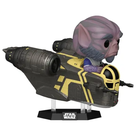 Star Wars: The Mandalorian and Grogu Funko POP! Rides Deluxe Vinyl Bobblehead figura Zeb Orrelios in the Razor Crest  termékfotó