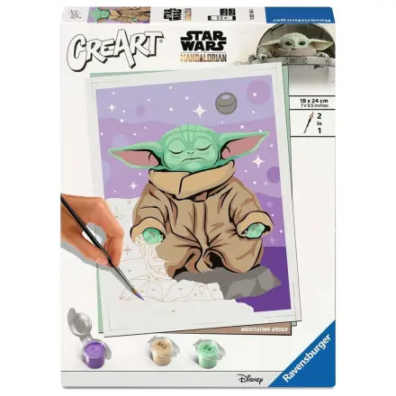 Star Wars: The Mandalorian CreArt Painting by Numbers Meditating Grogu kifestő termékfotó