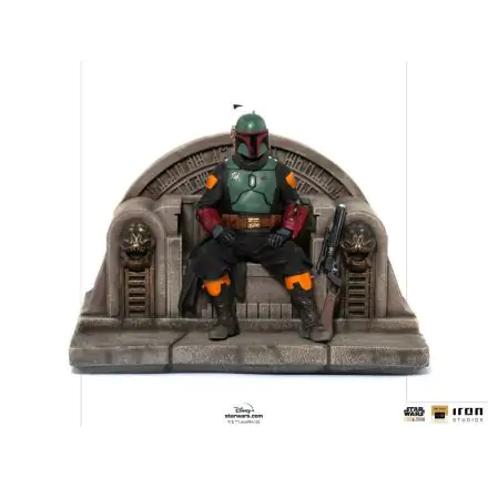 Star Wars The Mandalorian Deluxe Art Scale1/10 Boba Fett on Throne  szobor figura 18 cm termékfotó