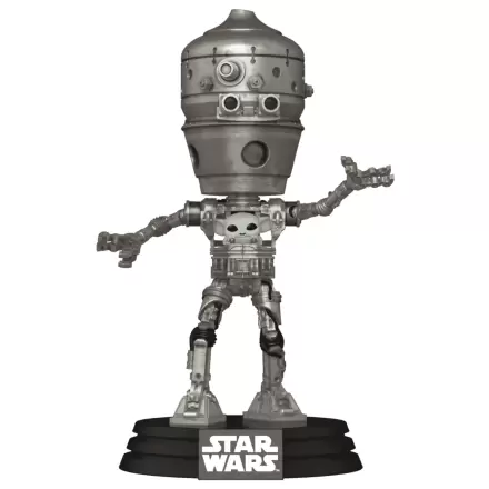 Star Wars: The Mandalorian Funko POP! Deluxe Vinyl Bobblehead figura IG-12 with Grogu 17 cm termékfotó