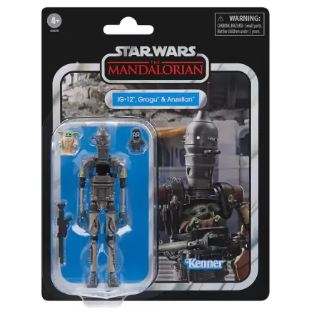 Star Wars The Mandalorian IG-12 Grogu & Anzellan figura 9,5cm termékfotója