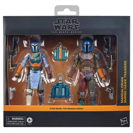 Star Wars The Mandalorian - Mandalorian & Shriek-Hawk Trainers 2db-os figura csomag 15cm termékfotója