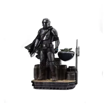 Star Wars The Mandalorian Scale 1/10 Din Djarin and Din Grogu szobor figura 21 cm termékfotó