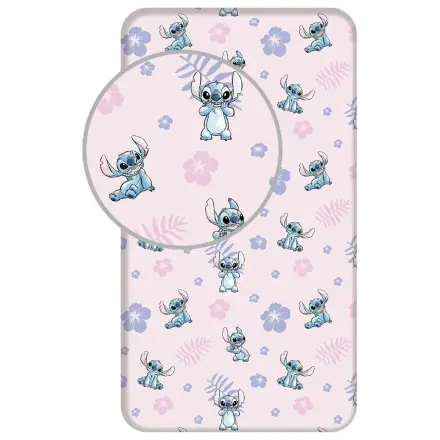 Stitch Pink gumis lepedő 90x200 cm termékfotó