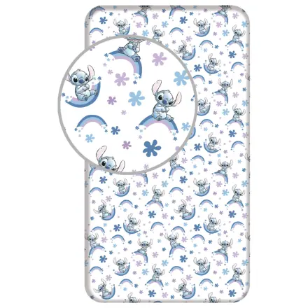 Stitch Rainbow gumis lepedő 90x200 cm termékfotó