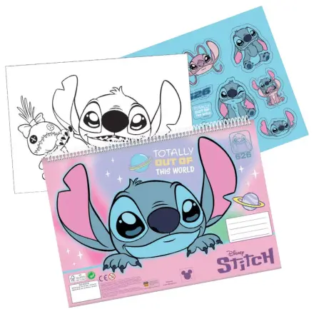 Stitch Universe A/4 spirál vázlatfüzet 40 lapos matricával termékfotó